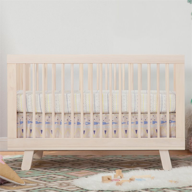 Babyletto Hudson 3 In 1 Convertible Crib In Washed Natural Babyletto Hudson 3 In 1 Convertible Crib With Toddler Rail