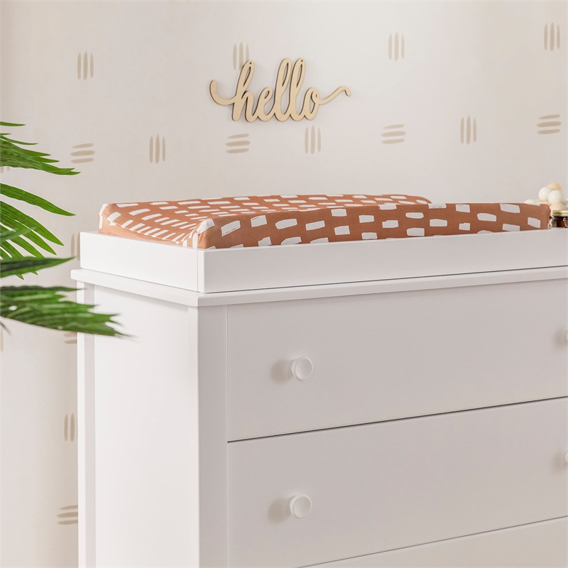 Babyletto Sprout 3 Drawer Wooden Dresser with Removable Changing Tray in White
