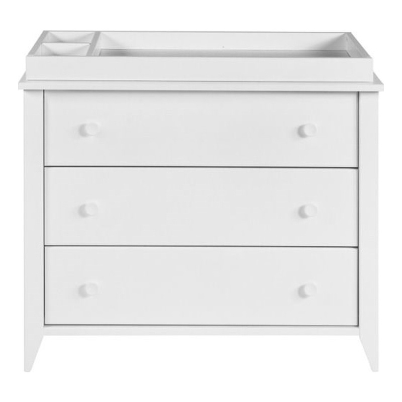 white chest of drawers with change table
