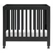 BabyLetto Origami Portable Folding Mini Crib with Casters in Black