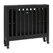 BabyLetto Origami Portable Folding Mini Crib with Casters in Black