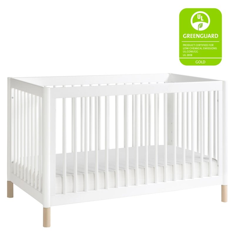 Gelato 4-in-1 Convertible Crib with Toddler Bed Conversion Kit in White