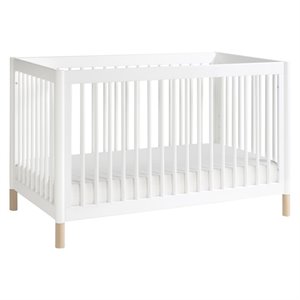 Gelato 4-in-1 Convertible Crib with Toddler Bed Conversion Kit in White
