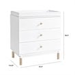 Babyletto Gelato 3 Drawer Dresser with Removable Changing Tray in White