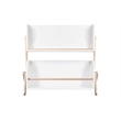Babyletto Tally 2 Shelf Wood Bookcase in White and Washed Natural