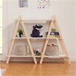 Babyletto Dottie 3 Shelf Bookcase in White and Washed Natural