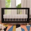 Babyletto Lolly 3-in-1 Convertible Crib with Toddler Bed Conversion Kit in Black