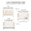 Babyletto Lolly 3-in-1 Convertible Crib with Toddler Bed Conversion Kit in Black