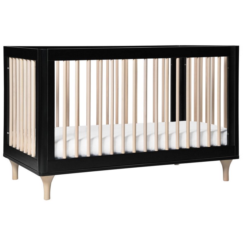 Babyletto Lolly 3-in-1 Convertible Crib with Toddler Bed Conversion Kit in Black