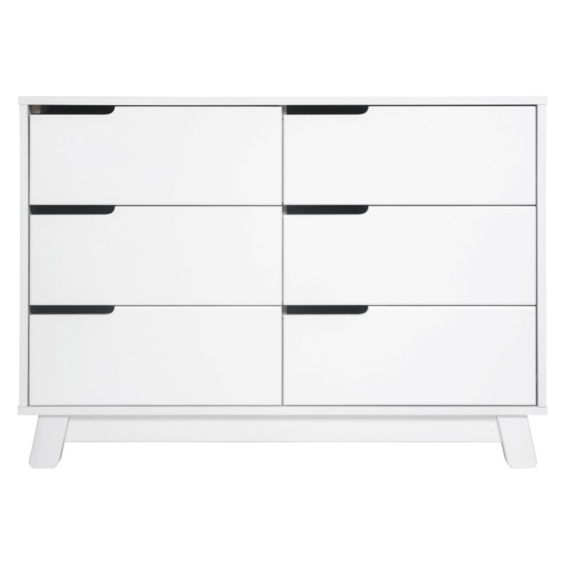 Babyletto Hudson 6 Drawer Double Dresser in White