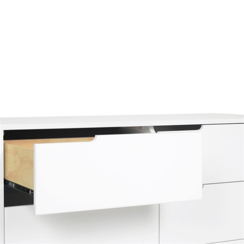 Babyletto Hudson 6 Drawer Double Dresser in White