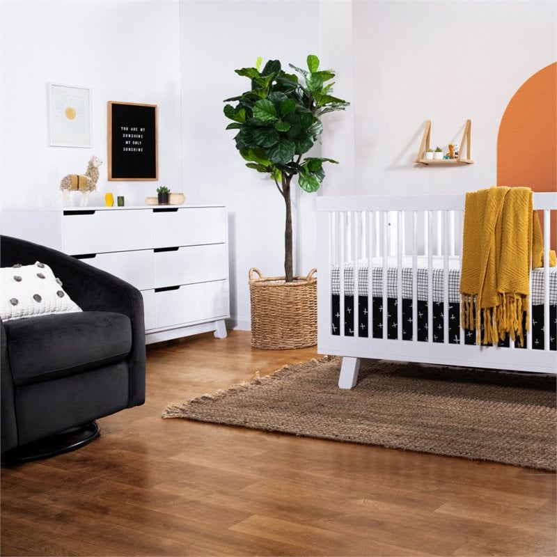 Babyletto Hudson 6 Drawer Double Dresser in White