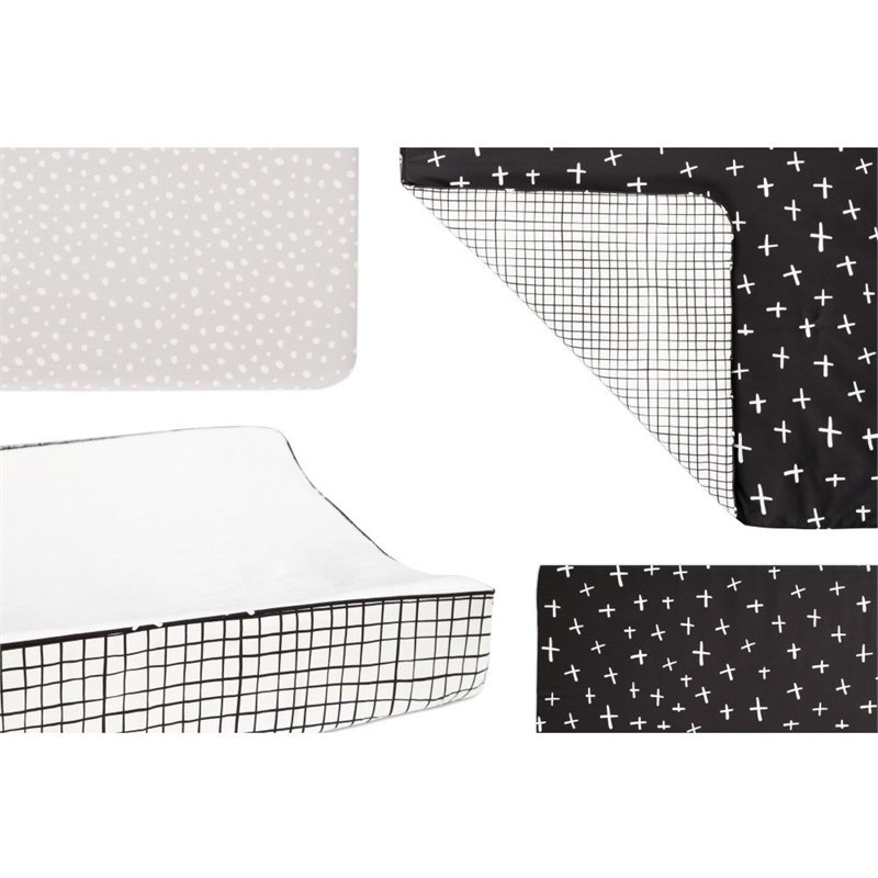 monochrome crib bedding