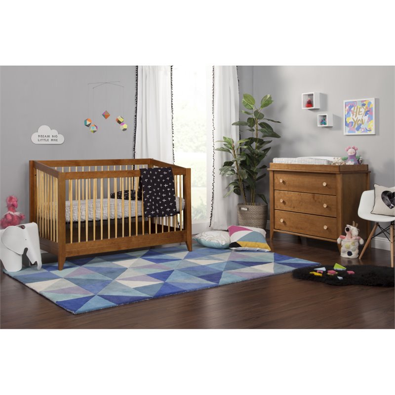 Sprout 4-in-1 Convertible Crib & Toddler Bed Conversion Kit Chestnut/Natural
