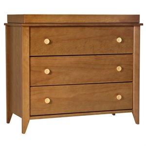 Babyletto Sprout 3 Drawer Dresser with Removable Changing Tray in Chestnut