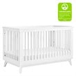 Scoot 3 in 1 Convertible Crib with Toddler Bed Conversion Kit in White