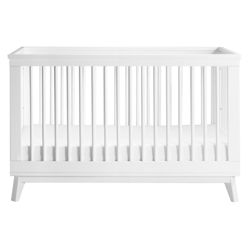 Scoot 3 in 1 Convertible Crib with Toddler Bed Conversion Kit in White