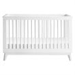 Scoot 3 in 1 Convertible Crib with Toddler Bed Conversion Kit in White