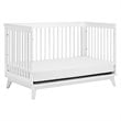 Scoot 3 in 1 Convertible Crib with Toddler Bed Conversion Kit in White