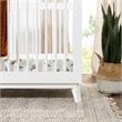 Scoot 3 in 1 Convertible Crib with Toddler Bed Conversion Kit in White