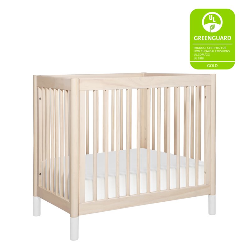 Mini crib best sale natural wood