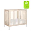 Babyletto Gelato 4 in 1 Convertible Mini Crib in Washed Natural with White Feet