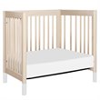 Babyletto Gelato 4 in 1 Convertible Mini Crib in Washed Natural with White Feet