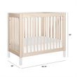 Babyletto Gelato 4 in 1 Convertible Mini Crib in Washed Natural with White Feet