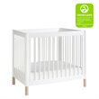 Babyletto Gelato 4 in 1 Convertible Mini Crib in White with Washed Natural Feet