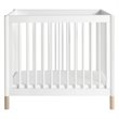 Babyletto Gelato 4 in 1 Convertible Mini Crib in White with Washed Natural Feet