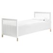 Babyletto Gelato 4 in 1 Convertible Mini Crib in White with Washed Natural Feet