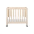 Babyletto Origami Portable Folding Mini Crib with Casters in Washed Natural