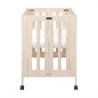 Babyletto Origami Portable Folding Mini Crib with Casters in Washed Natural