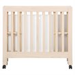 Babyletto Origami Portable Folding Mini Crib with Casters in Washed Natural