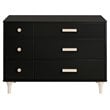 Babyletto Lolly 6 Drawer Double Dresser in Black and Natural