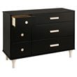 Babyletto Lolly 6 Drawer Double Dresser in Black and Natural
