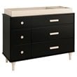 Babyletto Lolly 6 Drawer Double Dresser in Black and Natural