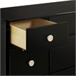 Babyletto Lolly 6 Drawer Double Dresser in Black and Natural