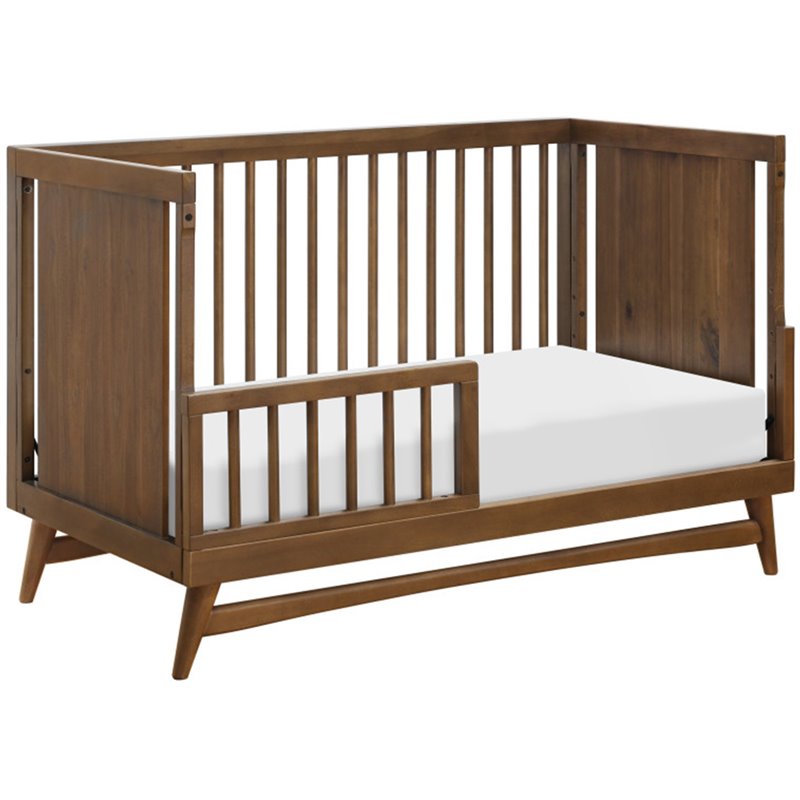 Peggy 3-in-1 Convertible Crib with Toddler Bed Conversion Kit in Natural Walnut