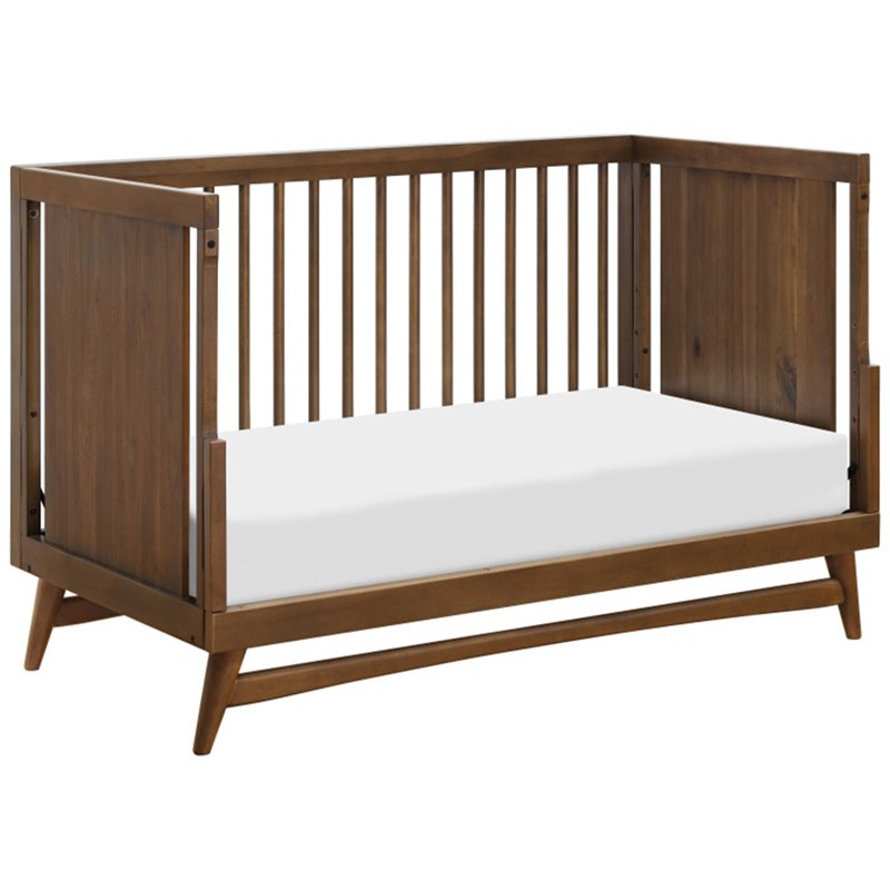 Peggy 3-in-1 Convertible Crib with Toddler Bed Conversion Kit in Natural Walnut
