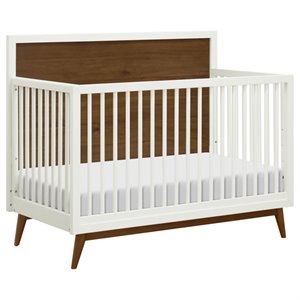 palma 4-in-1 convertible crib & toddler bed conversion kit white/natural walnut