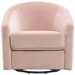 Babyletto Madison Luxurious Velvet Upholstered Swivel Glider in Blush Pink