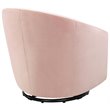 Babyletto Madison Luxurious Velvet Upholstered Swivel Glider in Blush Pink