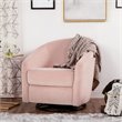 Babyletto Madison Luxurious Velvet Upholstered Swivel Glider in Blush Pink