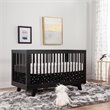 Hudson 3-in-1 Convertible Crib with Toddler Bed Conversion Kit - Black