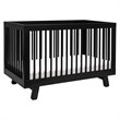 Hudson 3-in-1 Convertible Crib with Toddler Bed Conversion Kit - Black