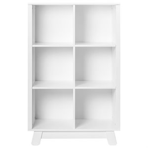 babyletto hudson 6 cubby kids bookcase in white