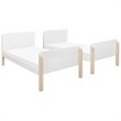 Babyletto Tiptoe Twin Over Twin Bunk Bed in White and Washed Natural