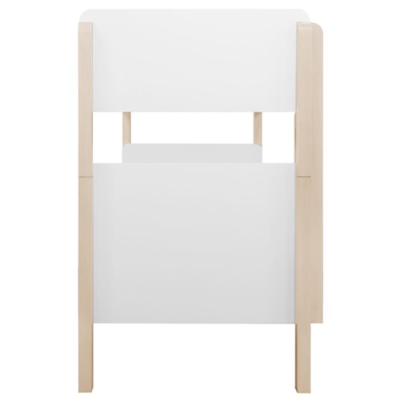 Babyletto Tiptoe Twin Over Twin Bunk Bed in White and Washed Natural