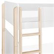 Babyletto Tiptoe Twin Over Twin Bunk Bed in White and Washed Natural